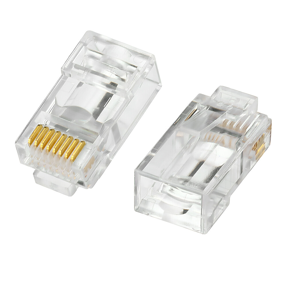 500 Pcs CAT6 RJ45 Pass Through Network Cable Modular Plug Connector Open End