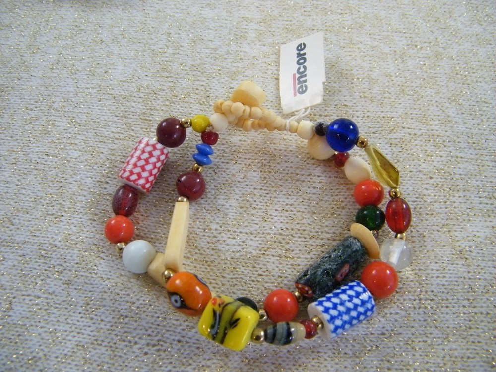 (5) ENCORE 2-STRAND, VARYING BEAD ~ 7" BRACELETS