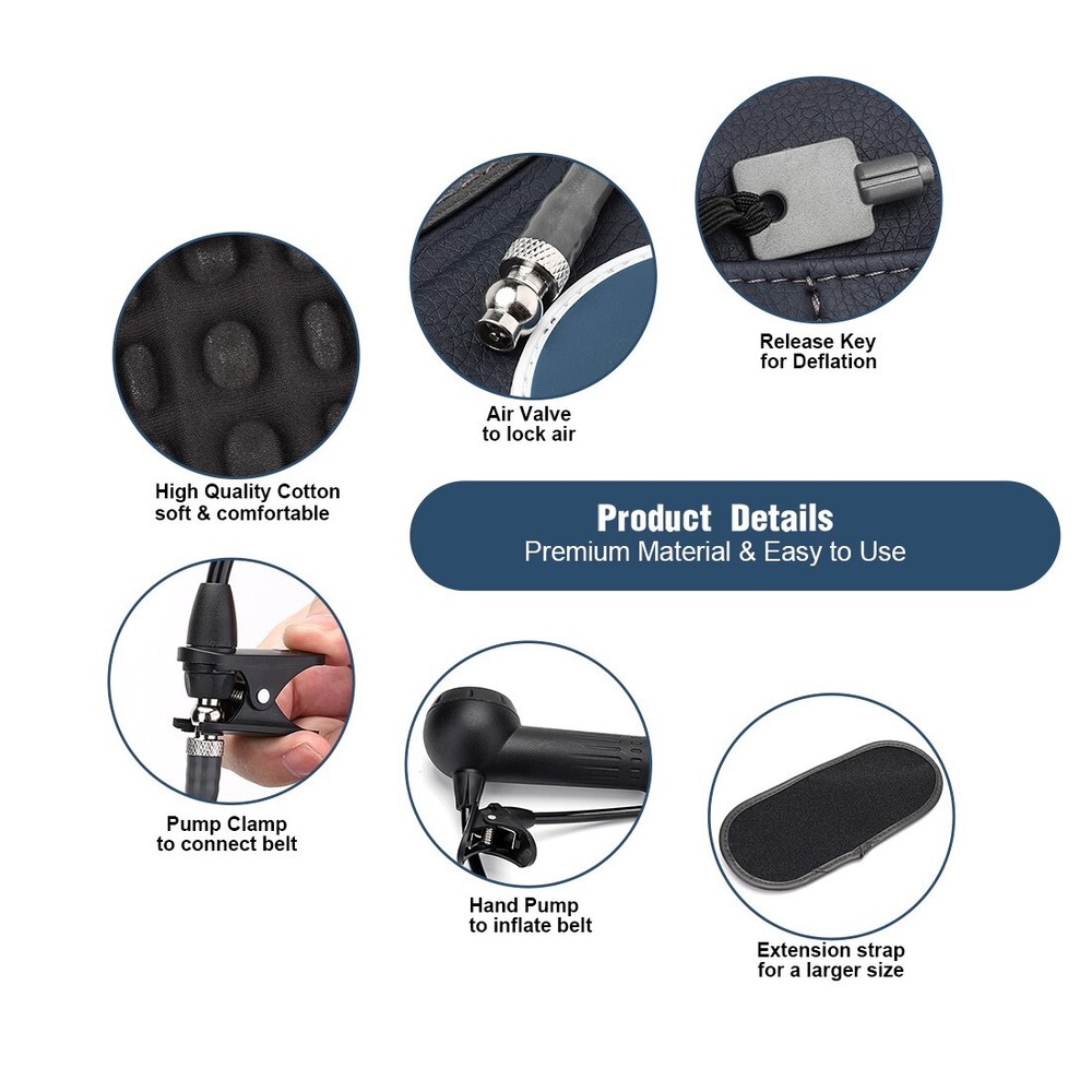 Inflatable Decompression Back Belt Lumbar Support for Lower Back Pain Relief