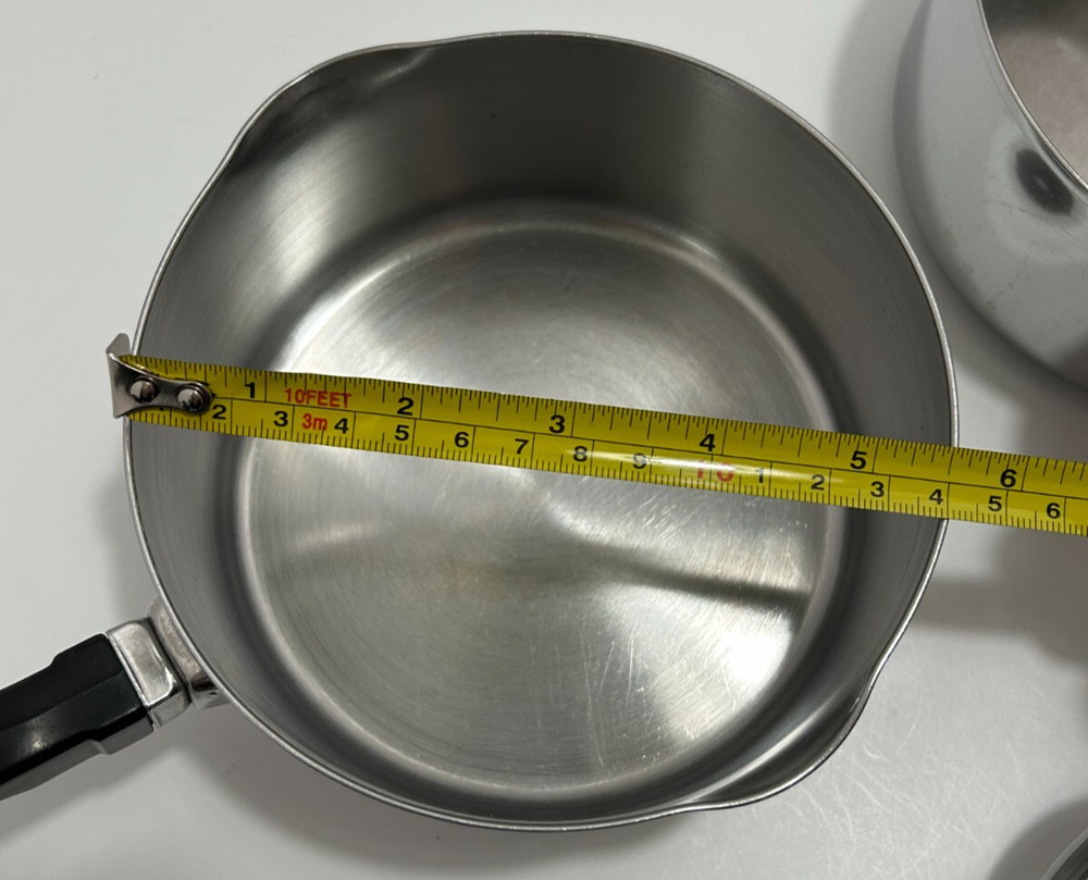 Two Farberware Straining Saucepans with One Strainer Lid ~ 1 qt.