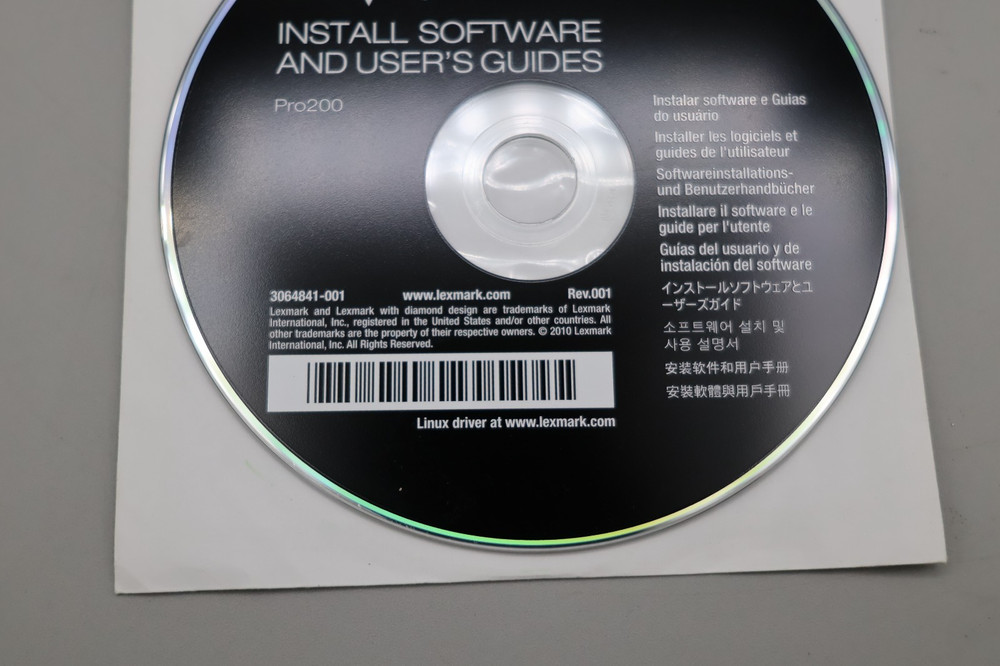 Lexmark Pro200 series Printer Installation Software CD and User Guide