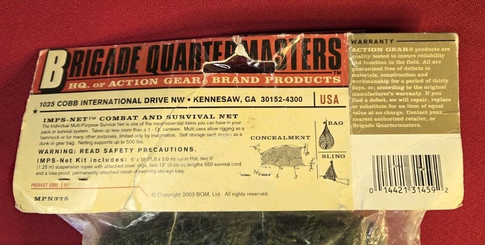NEW Brigade Quartermasters IMPS-NET,
