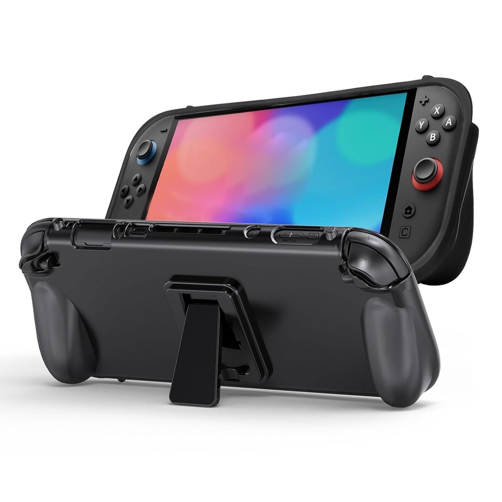 Protective Case for Switch 2 TPU Grip Cover with  Kickstand Anti-Scratch Shell
