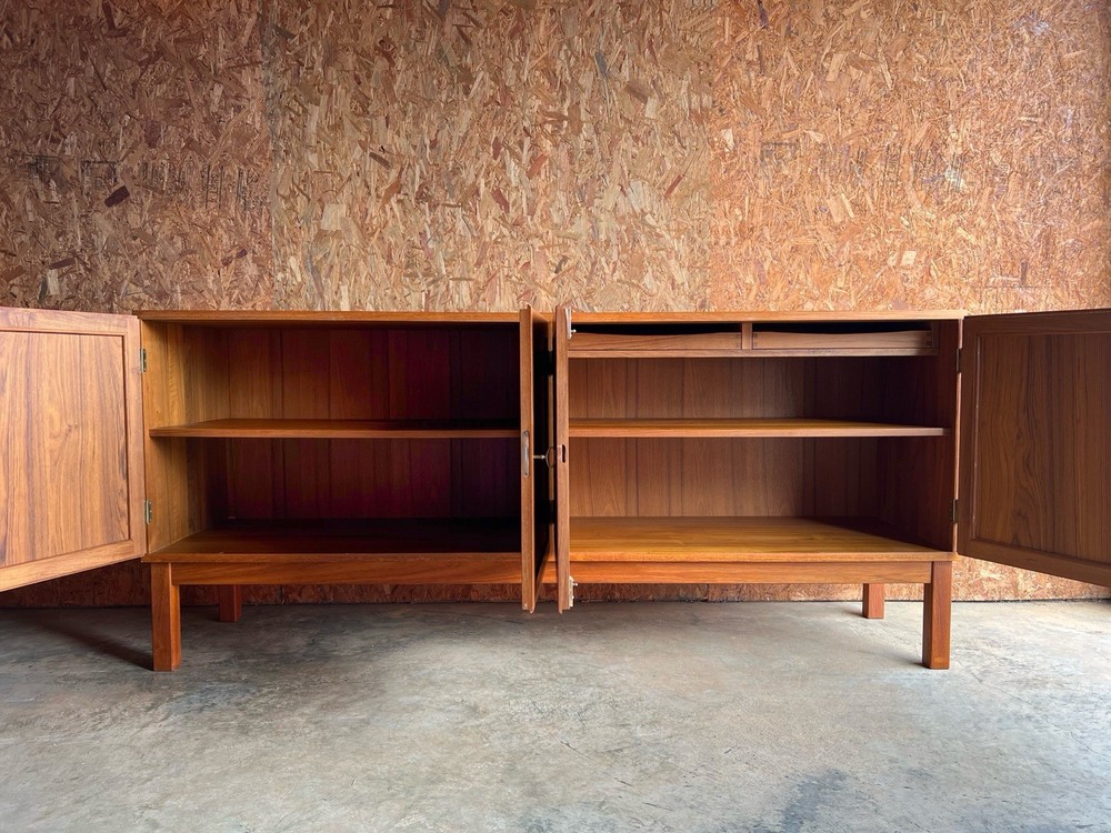 Danish Modern Solid Teak Sideboard or Credenza