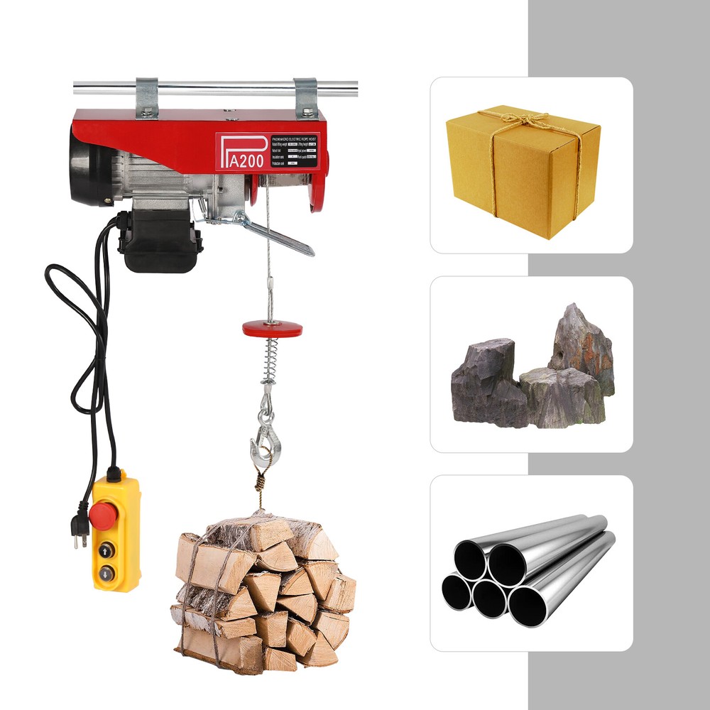 Electric Hoist Winch Engine Crane with Remote Control 110V