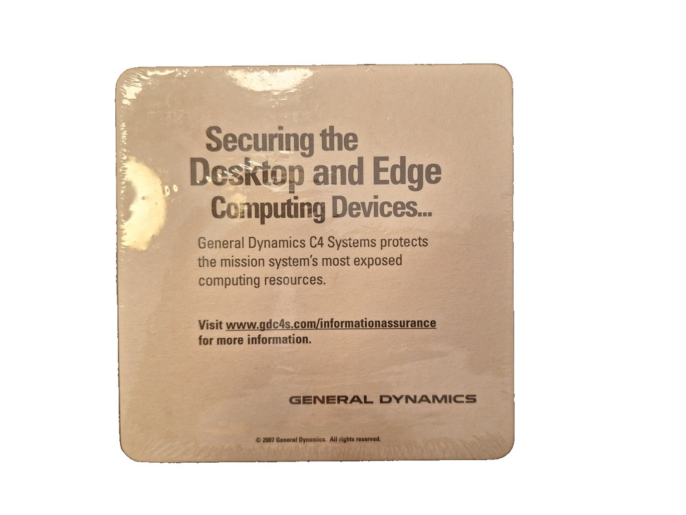 General Dynamics C4 Systems (Now Mission Systems) Drink Coasters