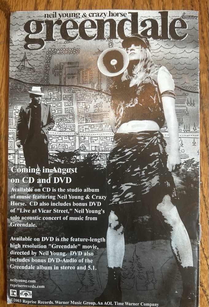 Neil Young Greendale Show Bill - 2003 Tour