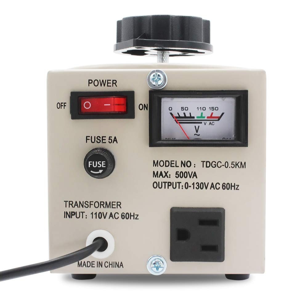 Variable Transformer Variable Voltage Regulator, 0-130V Output, 110V-120V Input,
