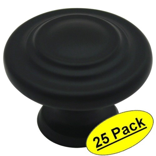 *25 Pack*  Cosmas Cabinet Hardware Flat / Matte Black Knobs #9971FB