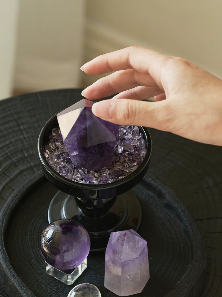 Natural Amethyst Energy Array Ornament - Premium Home Decor