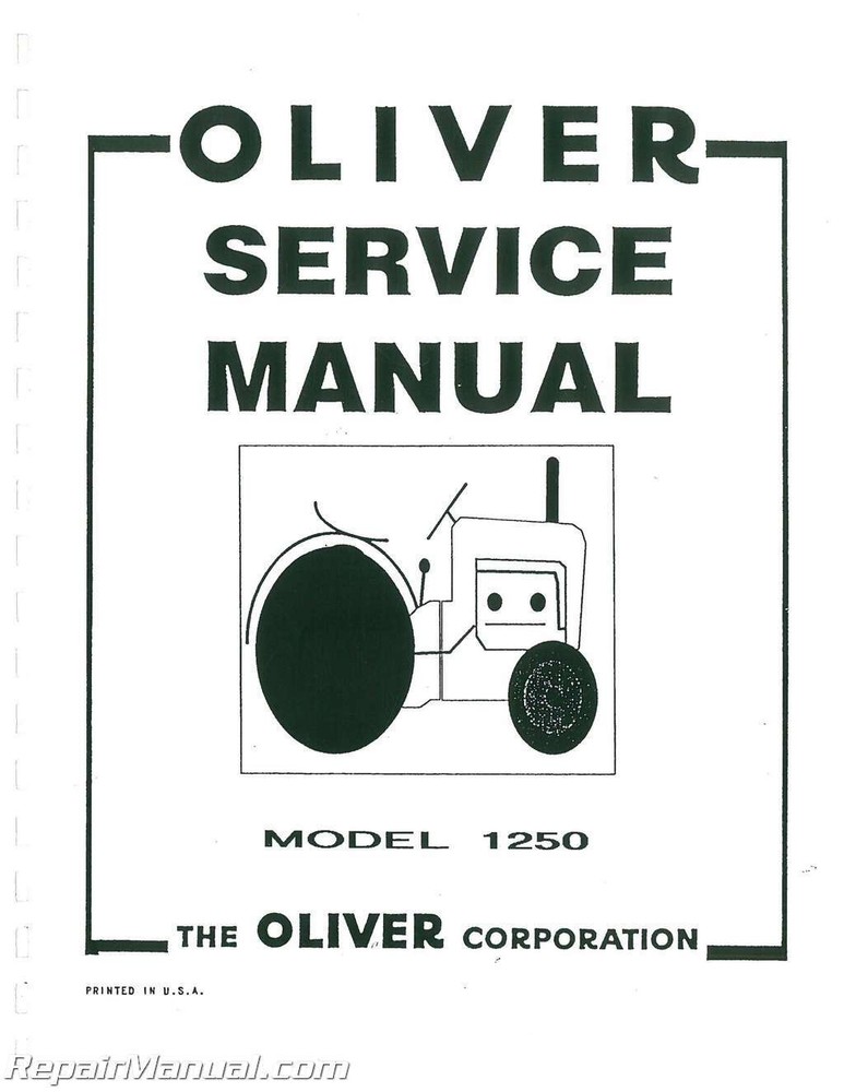 Oliver White 1250 Service Manual