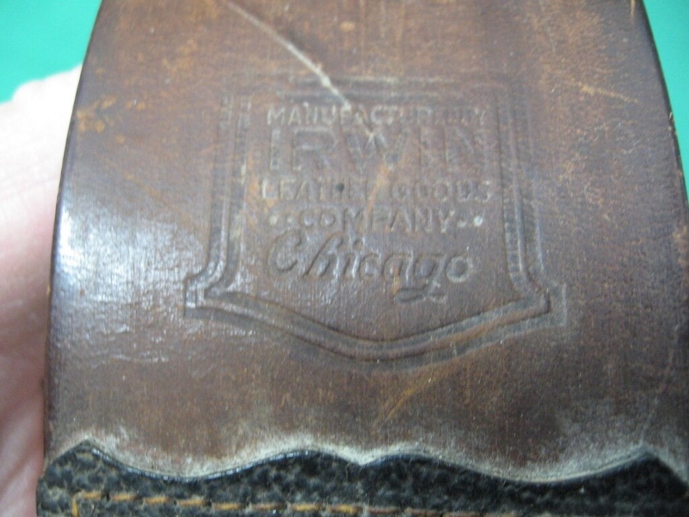 WWI U.S. Cavalry Marked leather Razor Strap Sunasack Irwin Chicago Authentic (8M