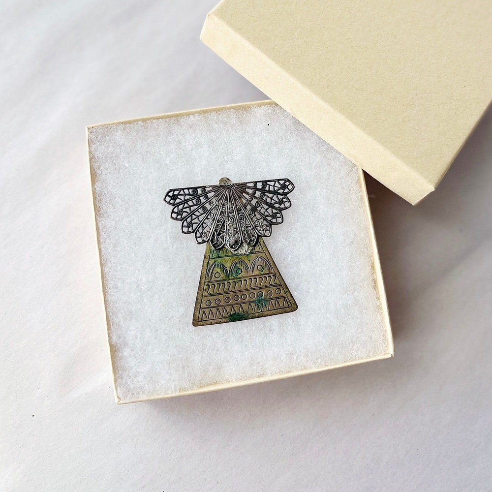 Vintage Art Deco Angel Pin Base without Backing