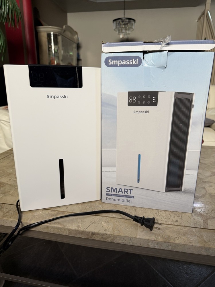 Smpasski Smart Console Dehumidifier Multi-Drainage Timer White/Black