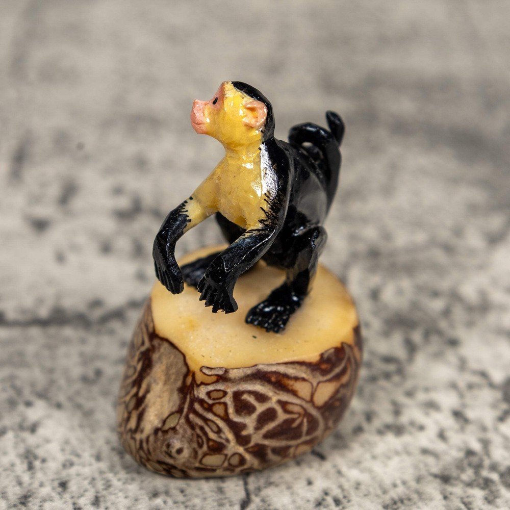 White Face Monkey Tagua Carving