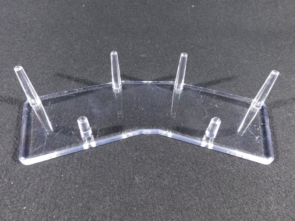 DOUBLE Three Post SPHERE Display Stand LARGE Size Clear Acrylic