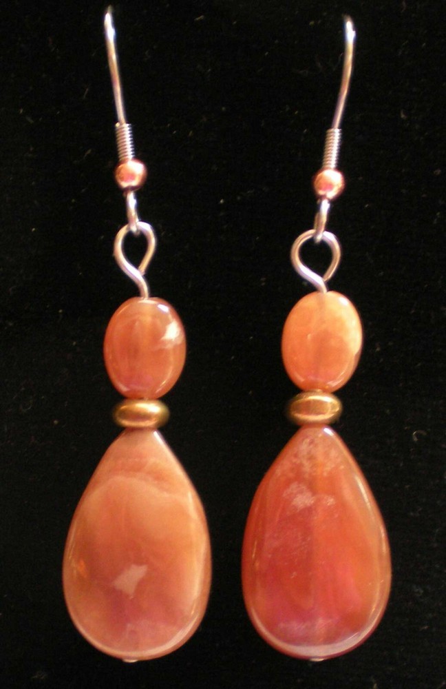 Agate Drop Earrings - Balance, Grounding, Healing e128