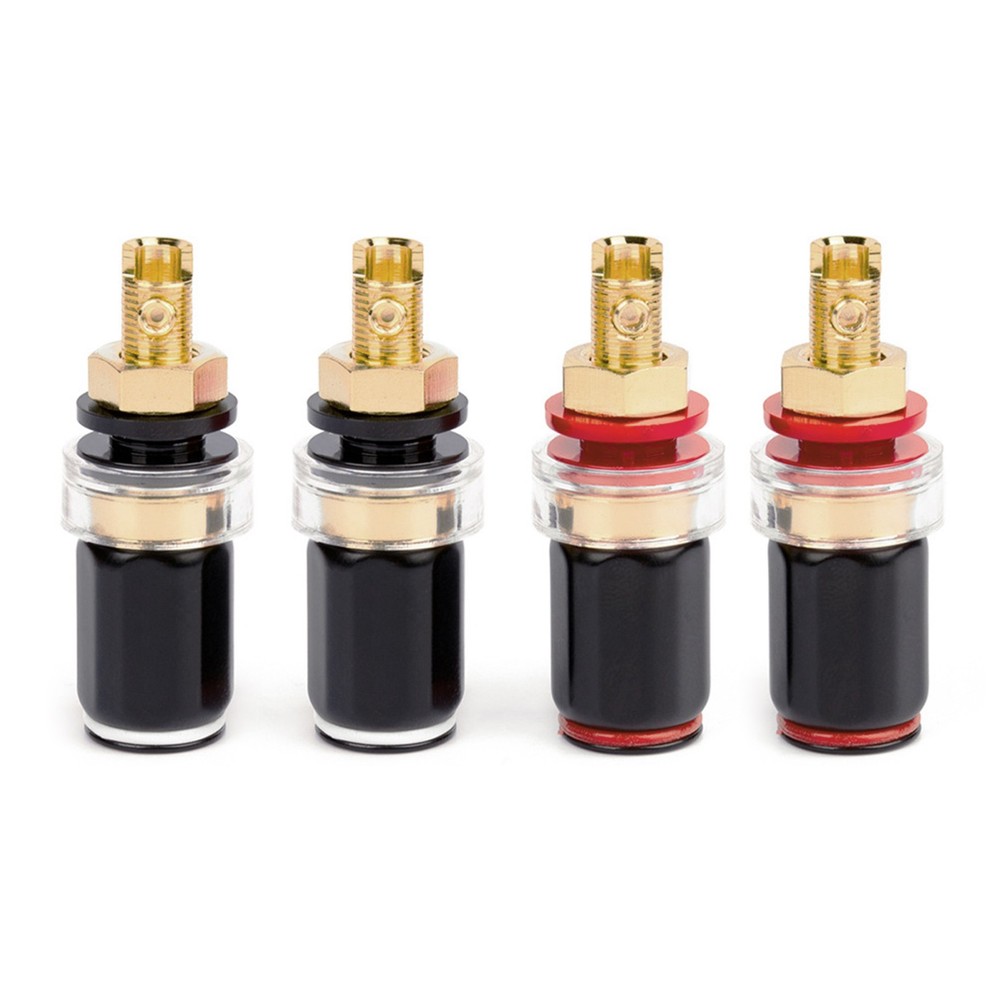 4* 24K Gold Rhodium Plated HiFi Amplifier Speaker Binding Post Socket Terminal e