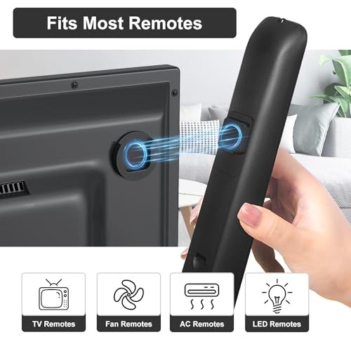 Magnetic Remote Control Holder Wall Mount, 4 Pack TV Remote Control Black