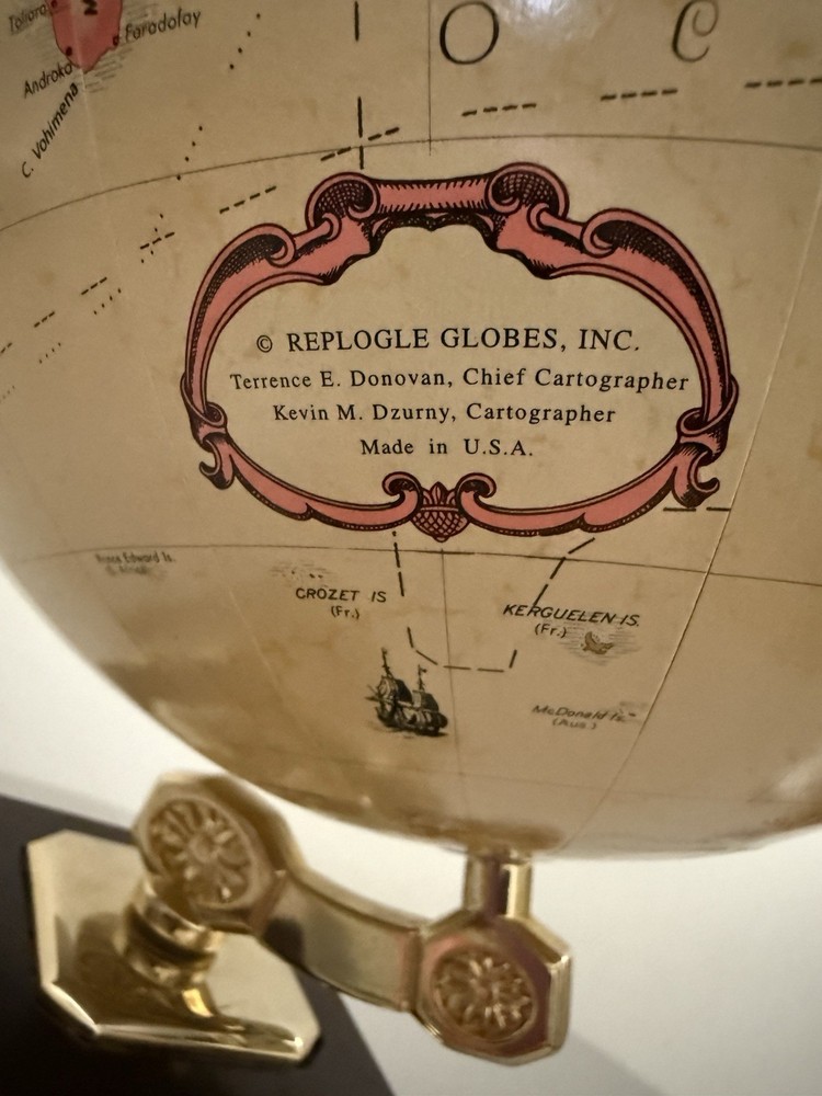 Replogle 9” World Classic Globe - Thermometer - Hygrometer - Barometer