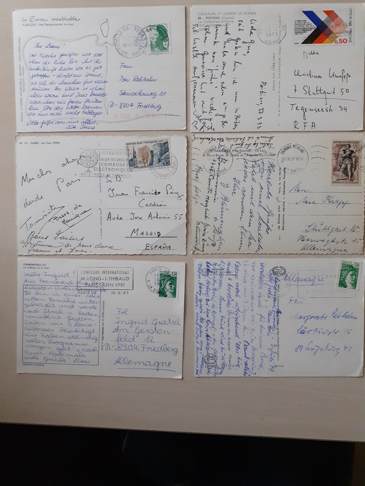 France - 11 postcards used