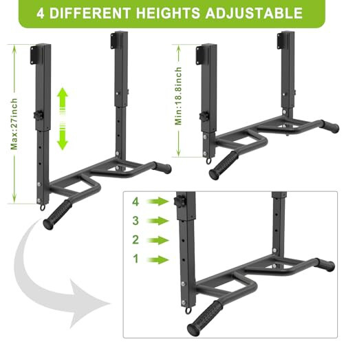 SELEWARE Adjustable Joist-Mounted Pull Up Bar - Multifunctional Chin Up Bar with