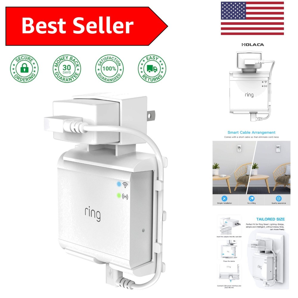 Quick Install Wall Mount for Ring Smart Lighting Bridge – Clean Modern Design