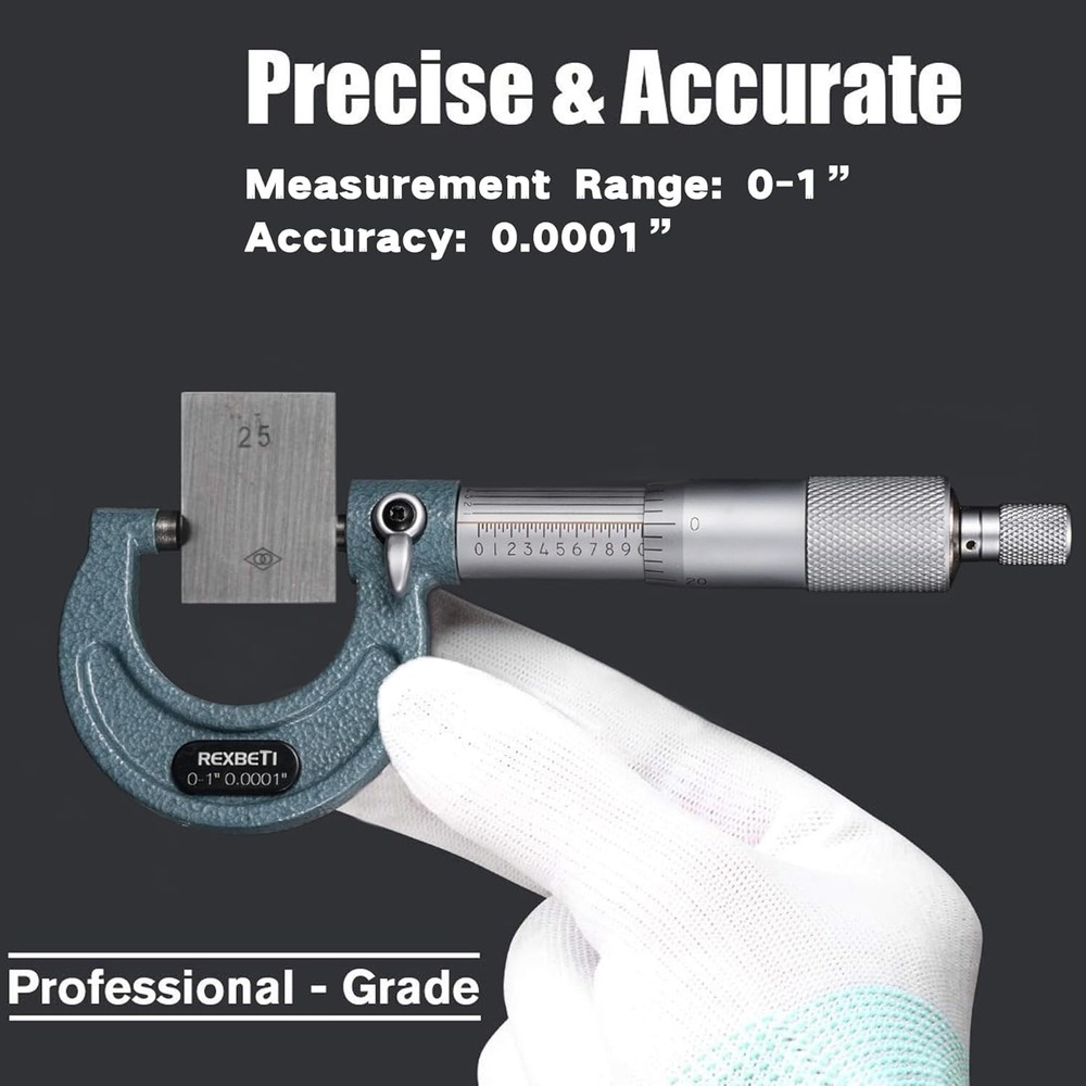 3-Piece Ultra-Precision Outside Micrometer Set, 0-3" with Protective Case