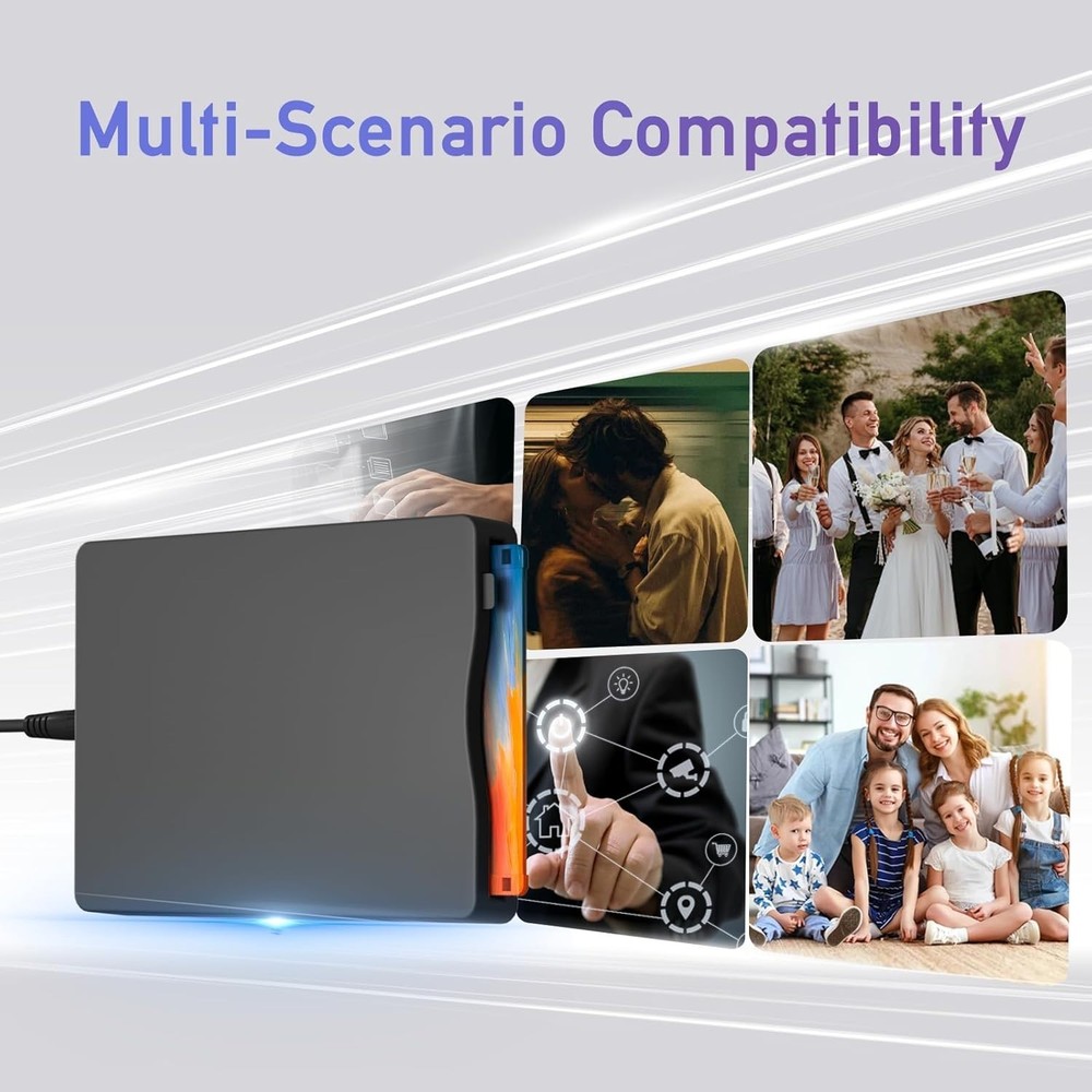 Compact 3.5-Inch USB Floppy Drive - Fast Data Reader for Laptops and Desktops