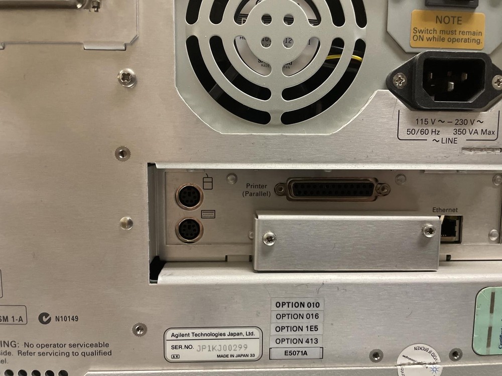 AGILENT E5071A ENA SERIES NETWORK ANALYZER, OPT.10,16,1E5,413