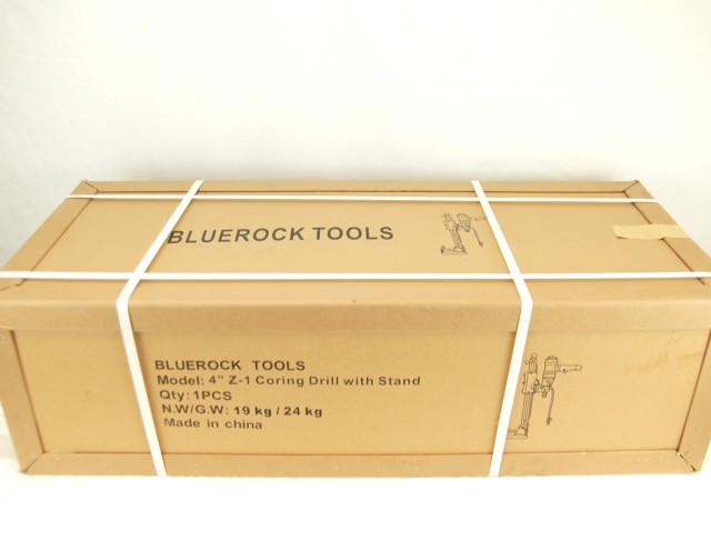 BLUEROCK Tools ® 4Z1WS CONCRETE CORING DRILL W/ STAND & 1"-4" CORE BIT SET