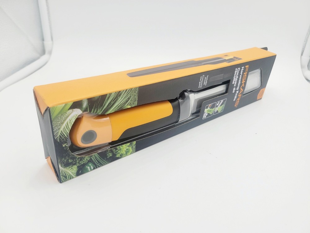 Fiskars Harvesting Knife with Sheath- make clean, precise cuts new