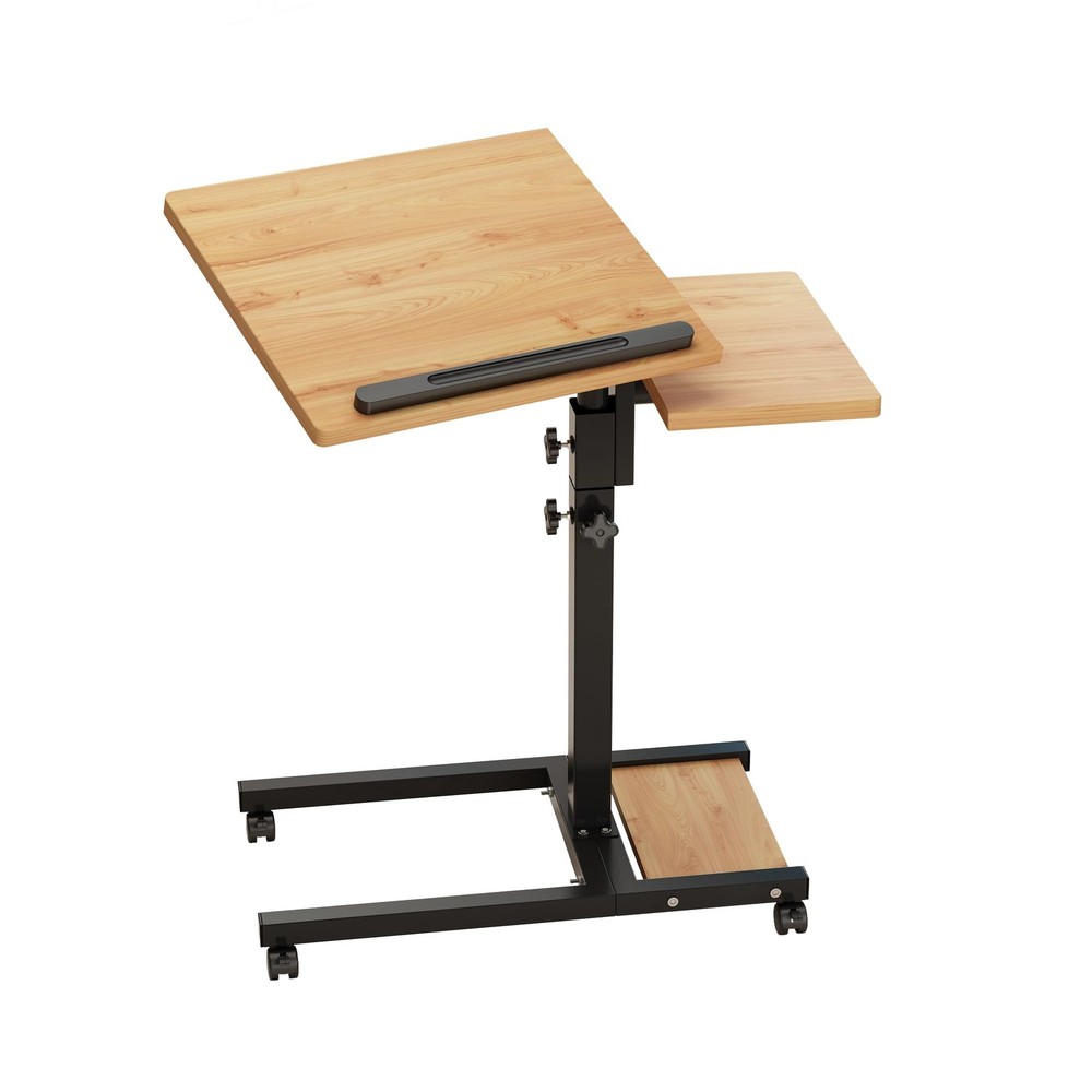 TigerDad Mobile Adjustable Height Laptop Stand PC Computer Onesize, Wood