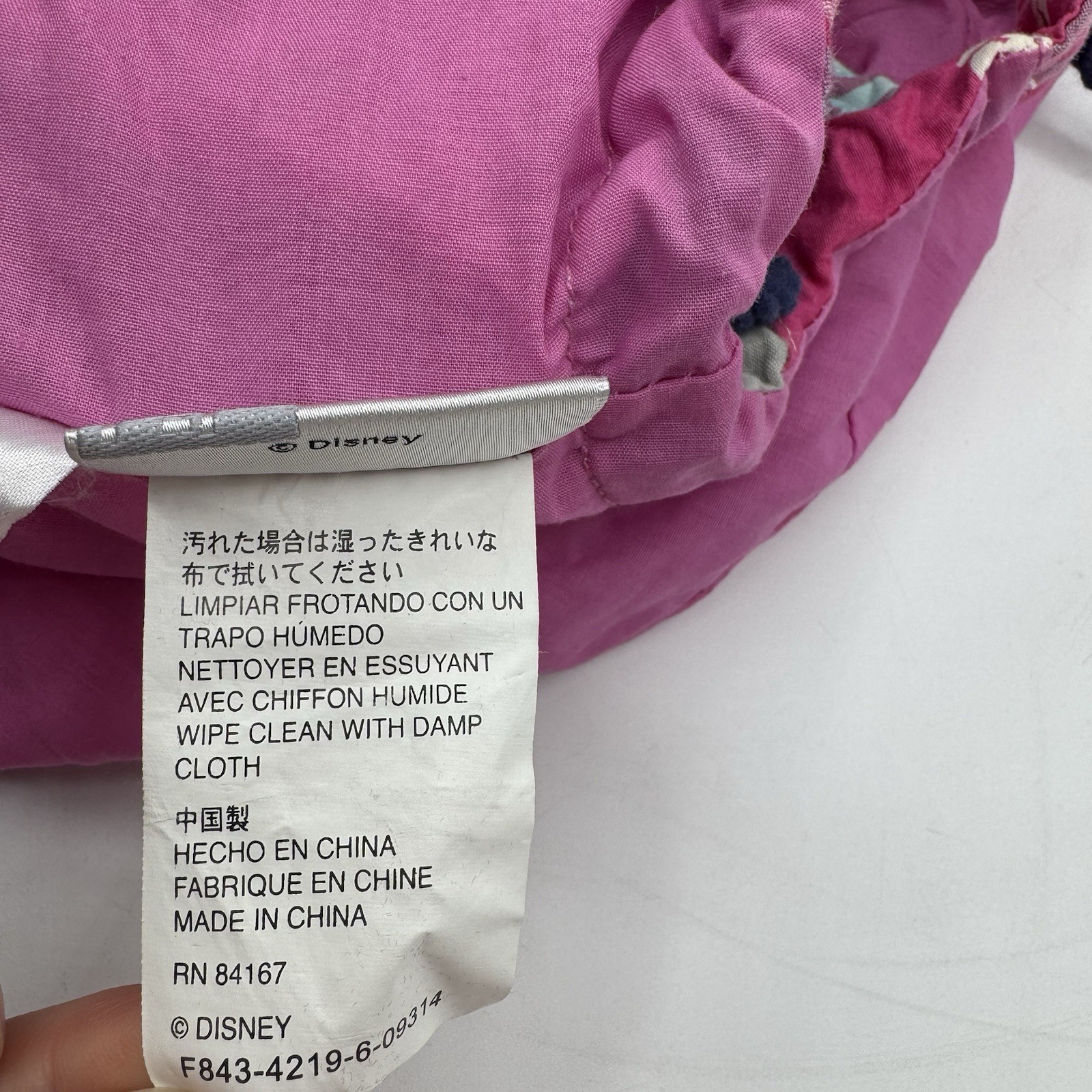 Mickey Mouse Pink Plaid Disney Parks Hobo Patchwork Bag Purse Tote RL Carry All