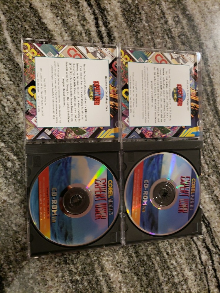 2 - Lot Corel Draw 4 & 5 PC CD ROM Software Desktop 1995 Windows 95