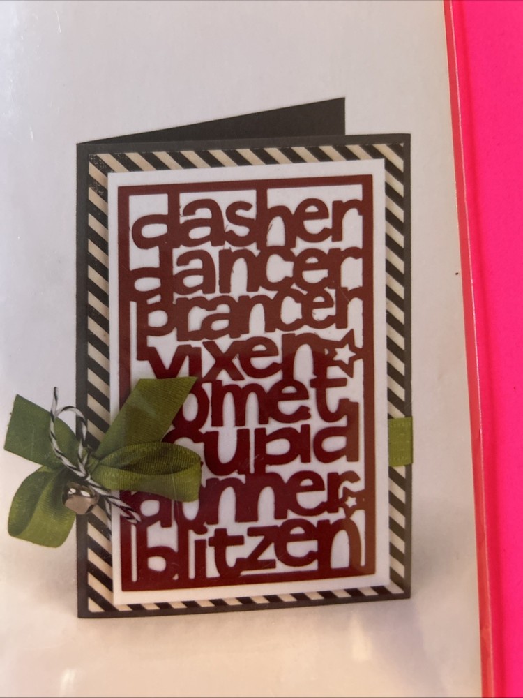 Sizzix Thinlits~Debbie Potter ~REINDEER NAMES ~ Christmas ~ Dasher Vixen 660733