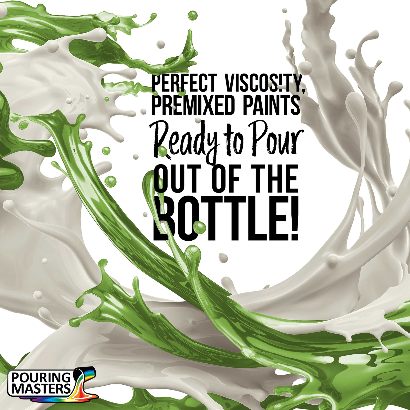 Pouring Masters Grass Green 8-Ounce Bottle of Water-Based Acrylic Pouring Paint
