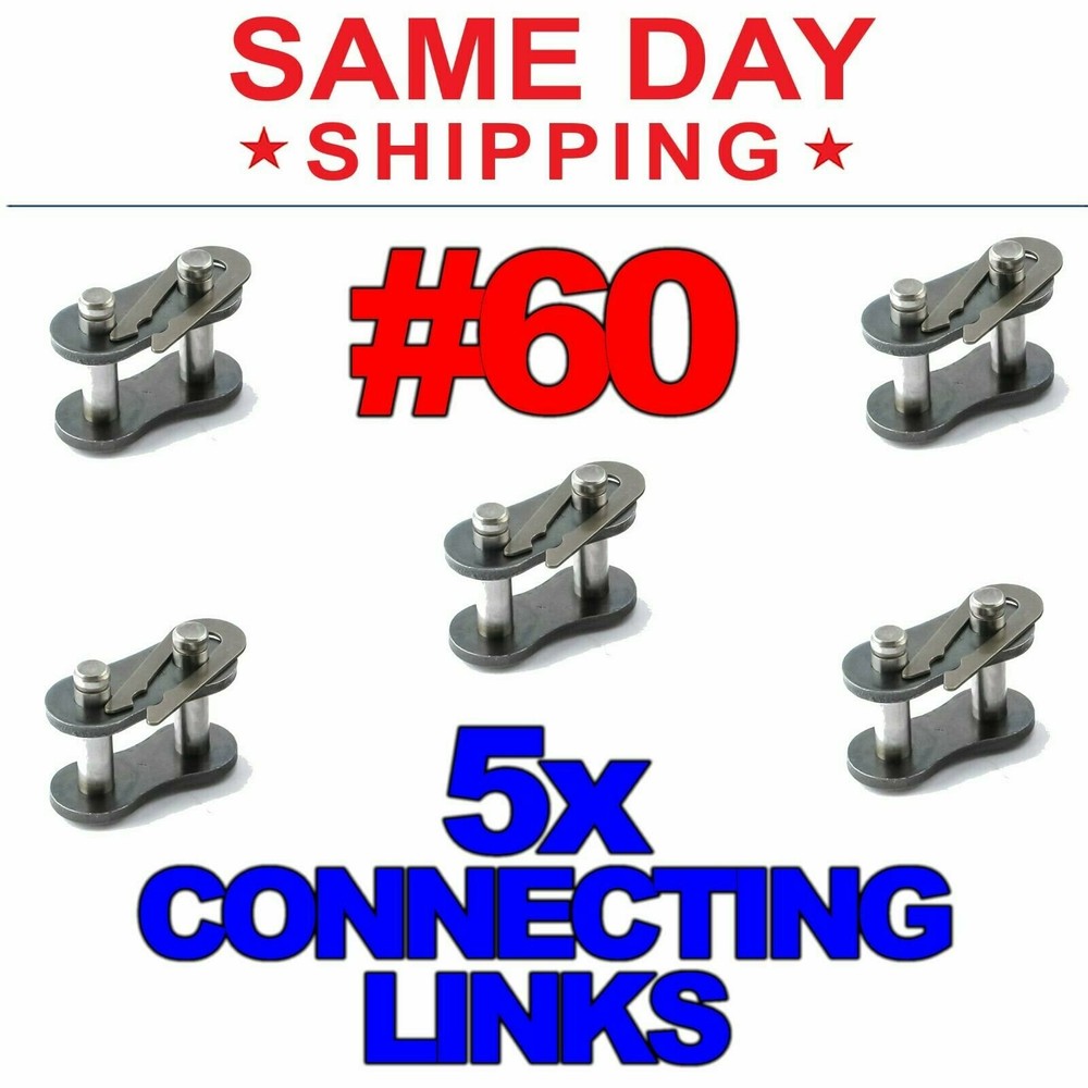 (5) #60 Roller Chain Connecting Links