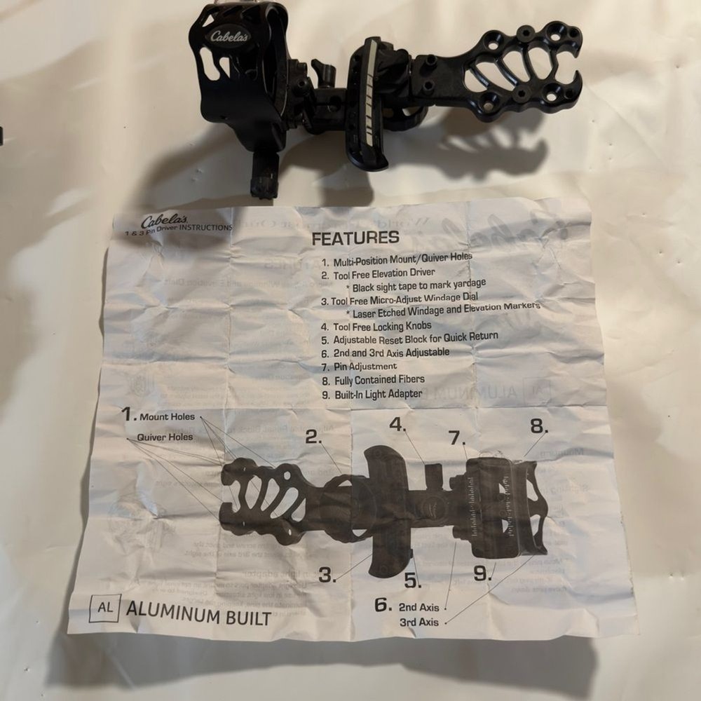 Cabela's Black Aluminum Archery Sight