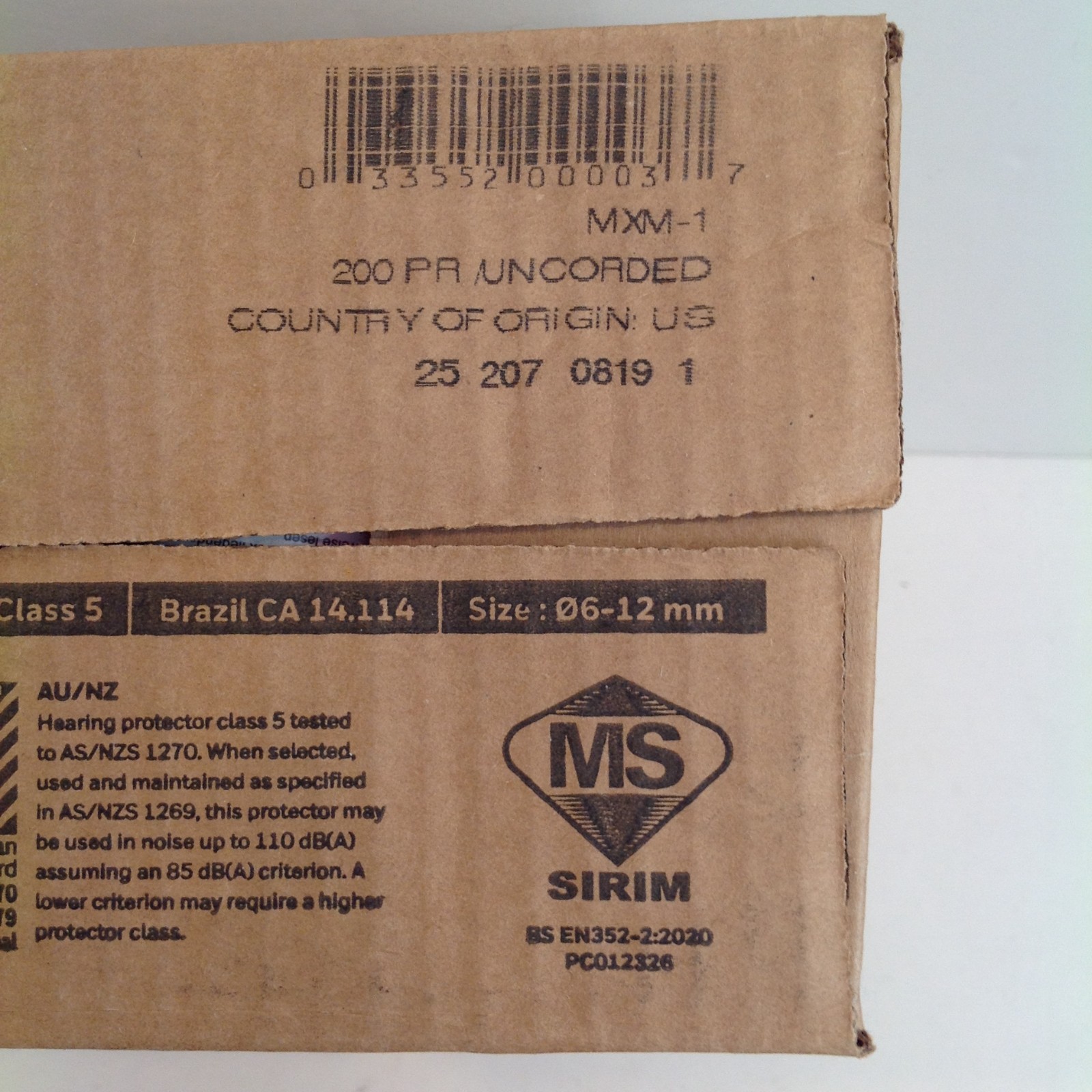 Howard Leight Max-1 MXM-1 Uncorded Earplugs Foam NRR 33 dB Orange 200 Pair Box