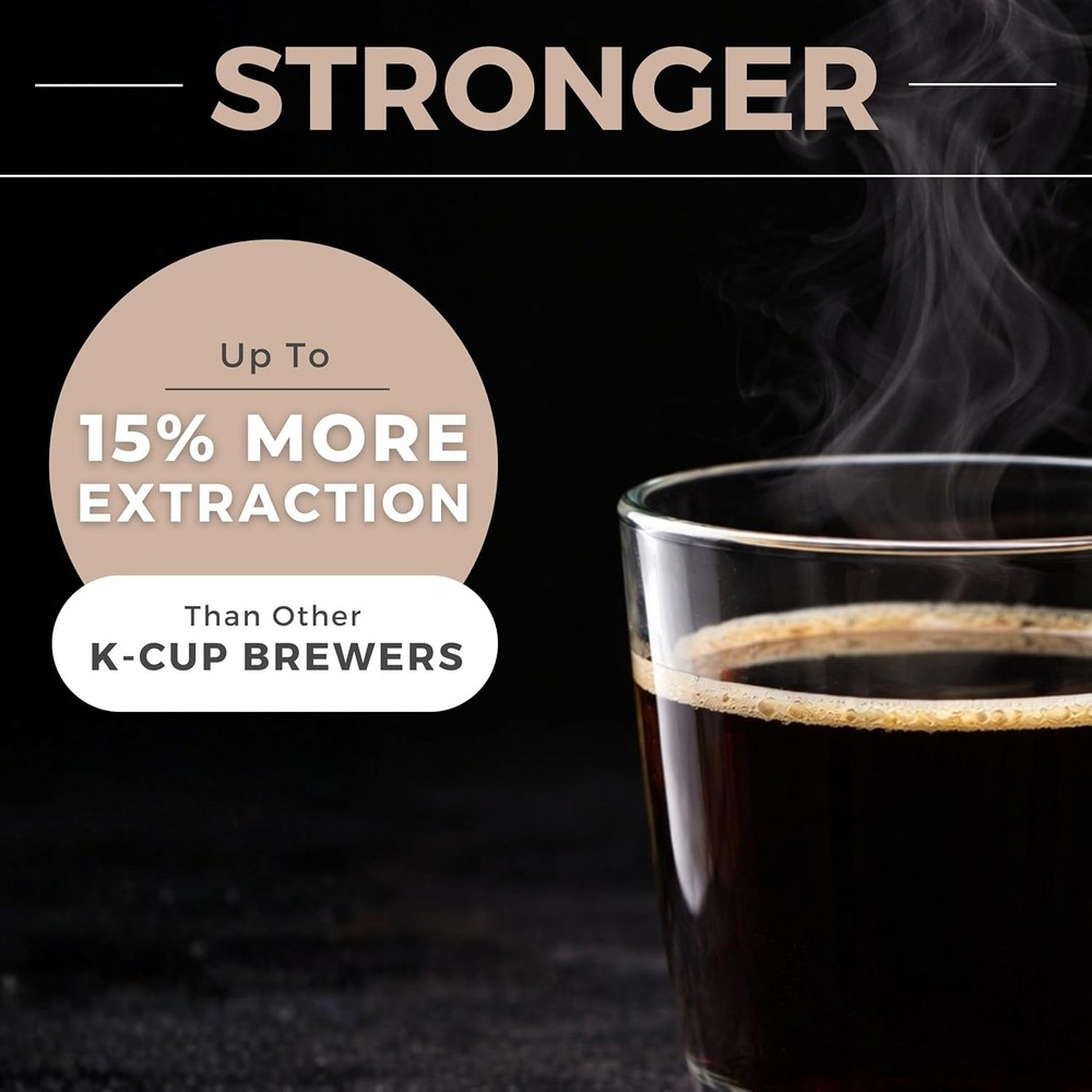 Compact Glass Single-Serve Coffee Maker | K-Cup Compatible Coffee Brewer