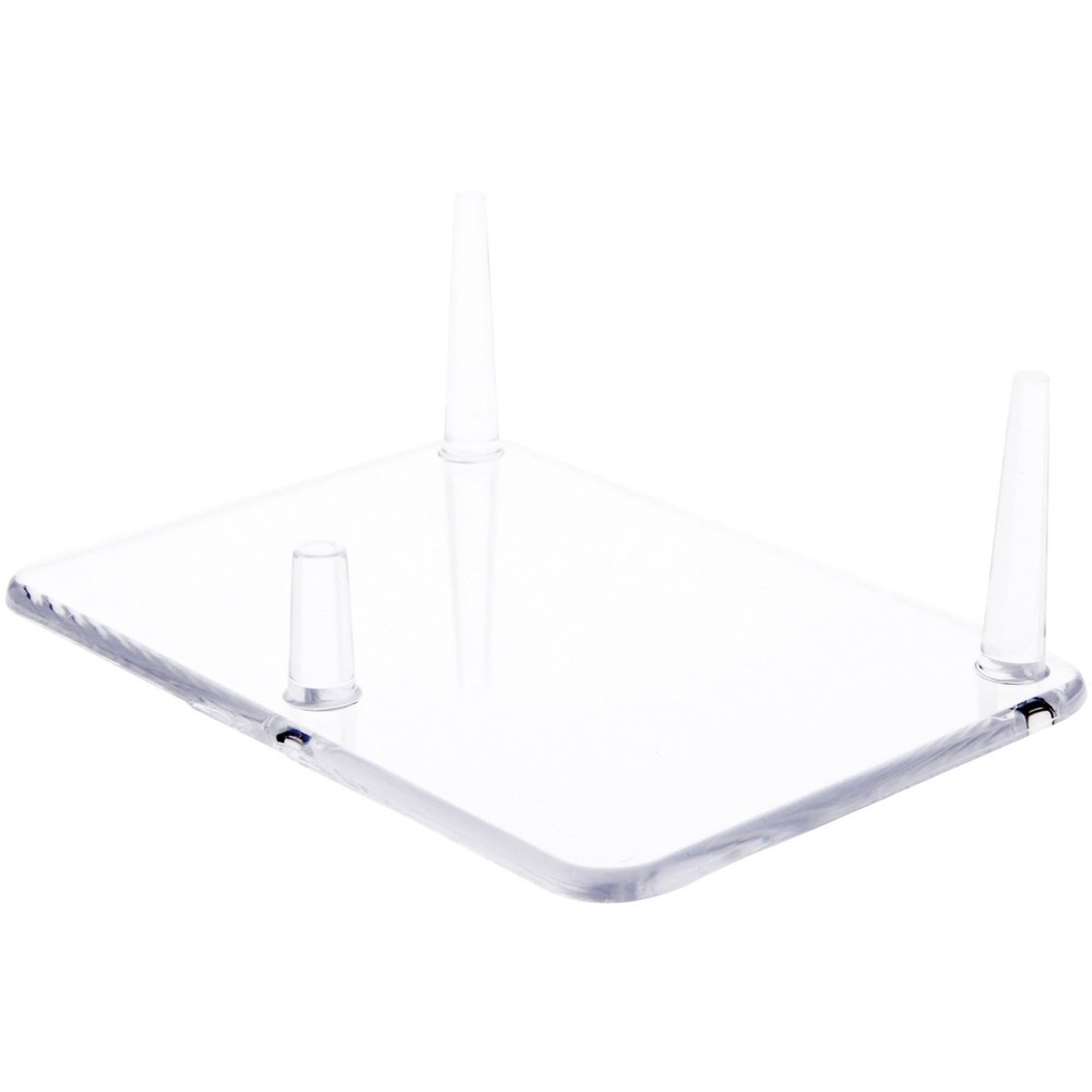 Plymor Clear Acrylic Rectangular Base with 3 2.125" x 6" x 4.5",