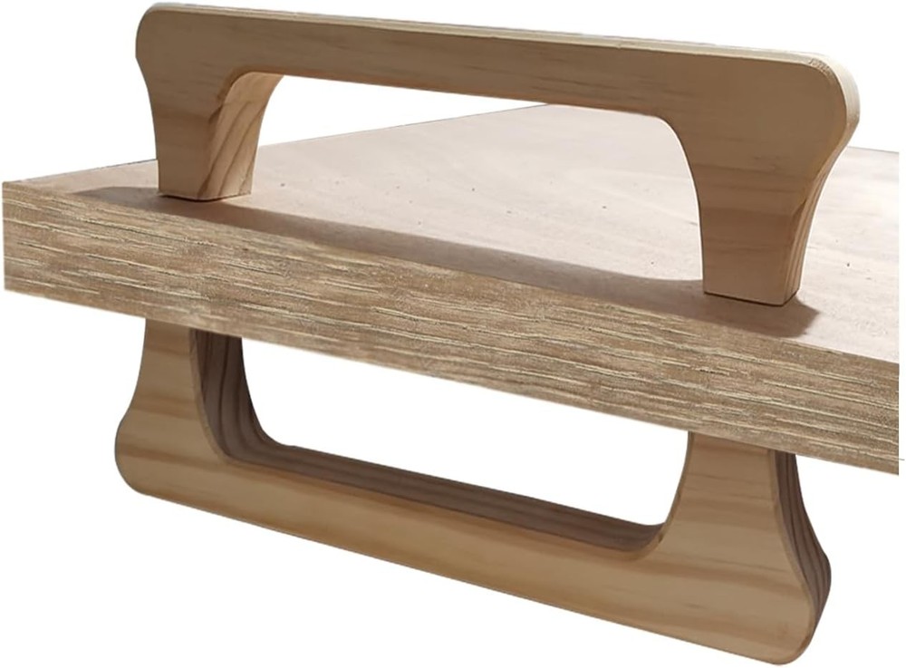 Large Wooden Door Pull Handle, Solid Wood Handle for Inside and