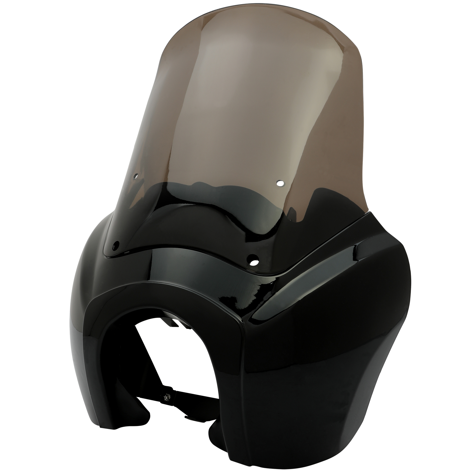 Front Fairing 15'' Smoke Windshield For Harley Dyna Wide Glide Fat Bob T-Sport