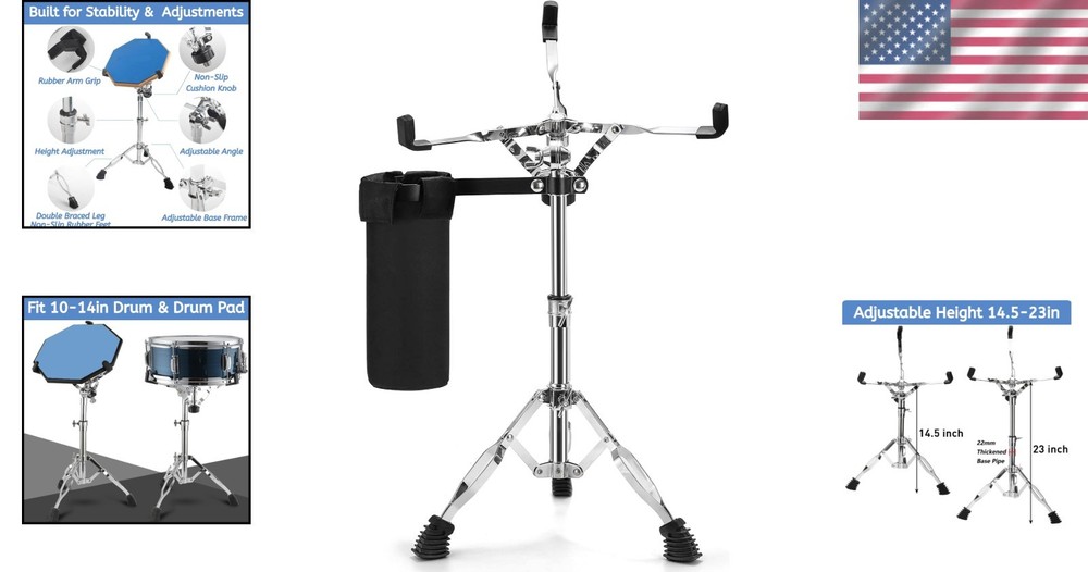 Lightweight Snare Drum Stand with Height Adjustment