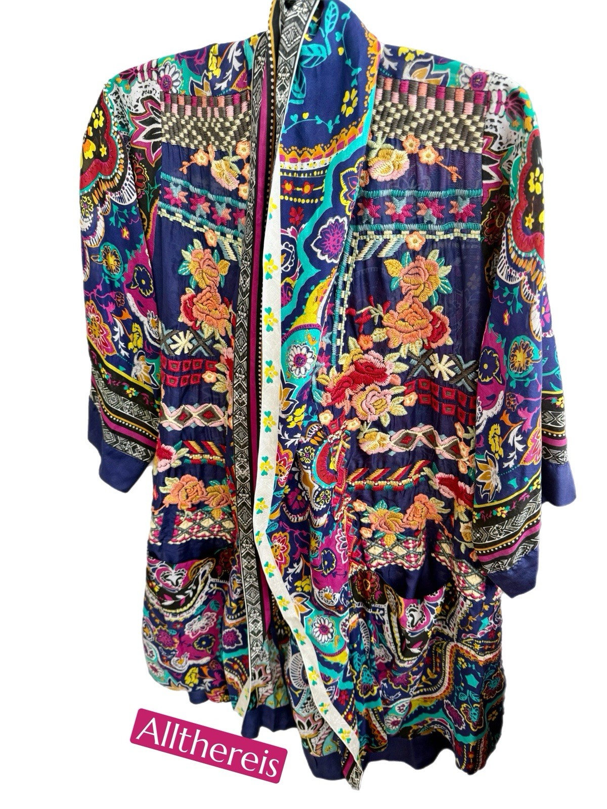 New With Tag Johnny Was Hanna Silk Kimono XS (2-6)