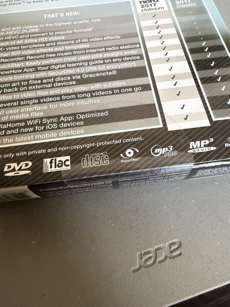 New In Box Unopened Nero Platinum 2017 Software