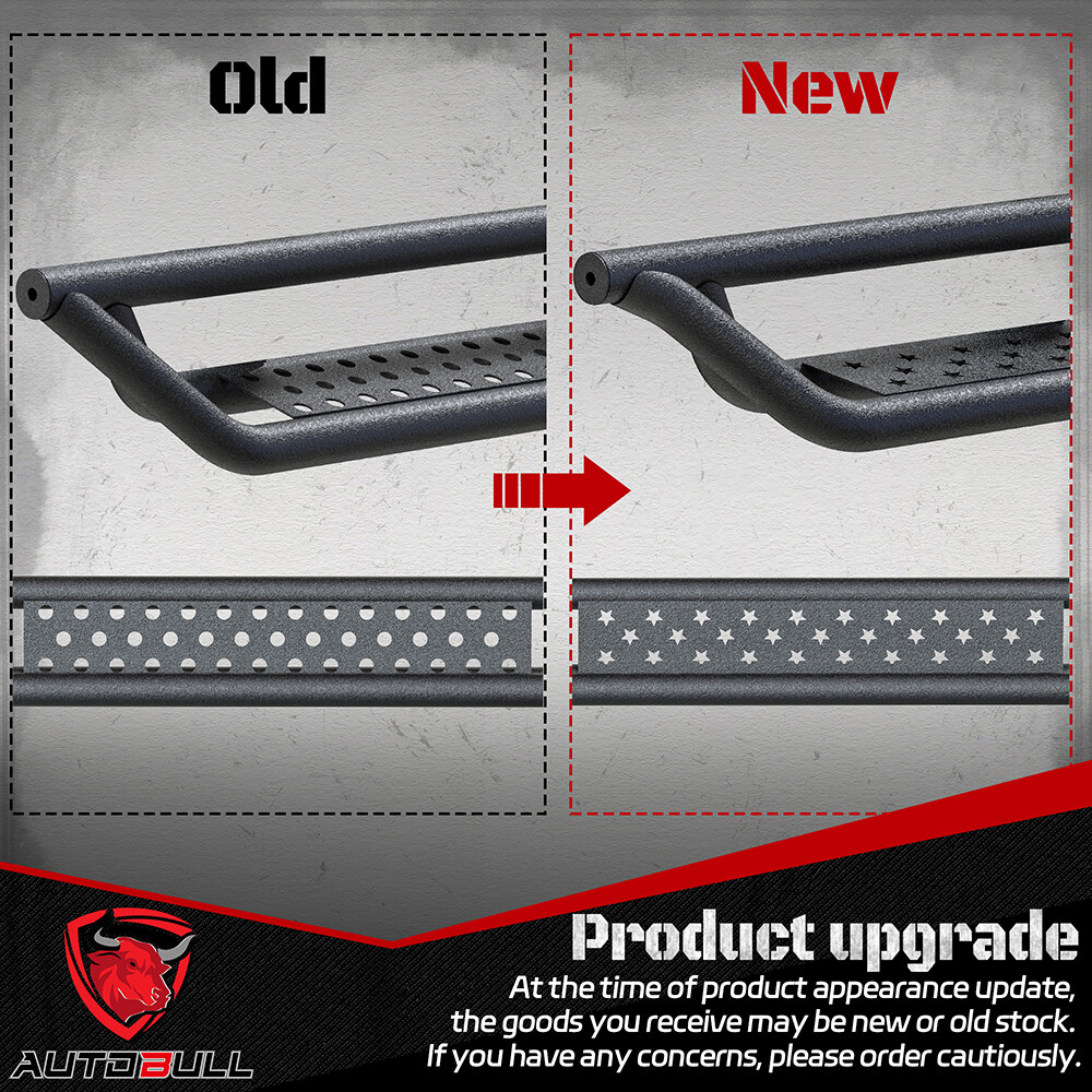 6" Running Boards for 2020-2024 Jeep Gladiator JT 4 Door Drop Side Step Nerf Bar