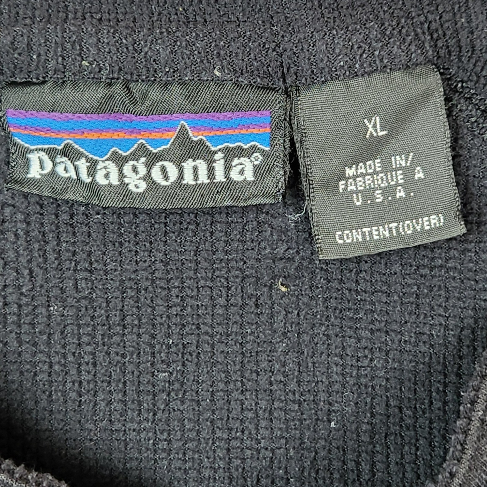 Vintage Patagonia Regulator 1/4 Zip Base Layer Mens XL Black Long Sleeve 90s USA