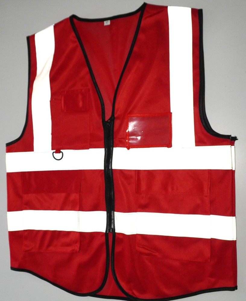 RED REFLECTIVE VEST SIZE LARGE